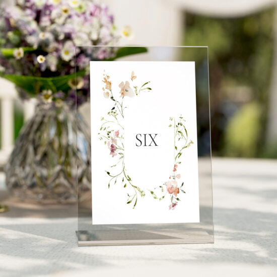 aurora pink floral table name